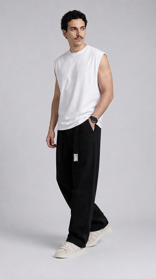Cloud Sleeveless Tee — White
