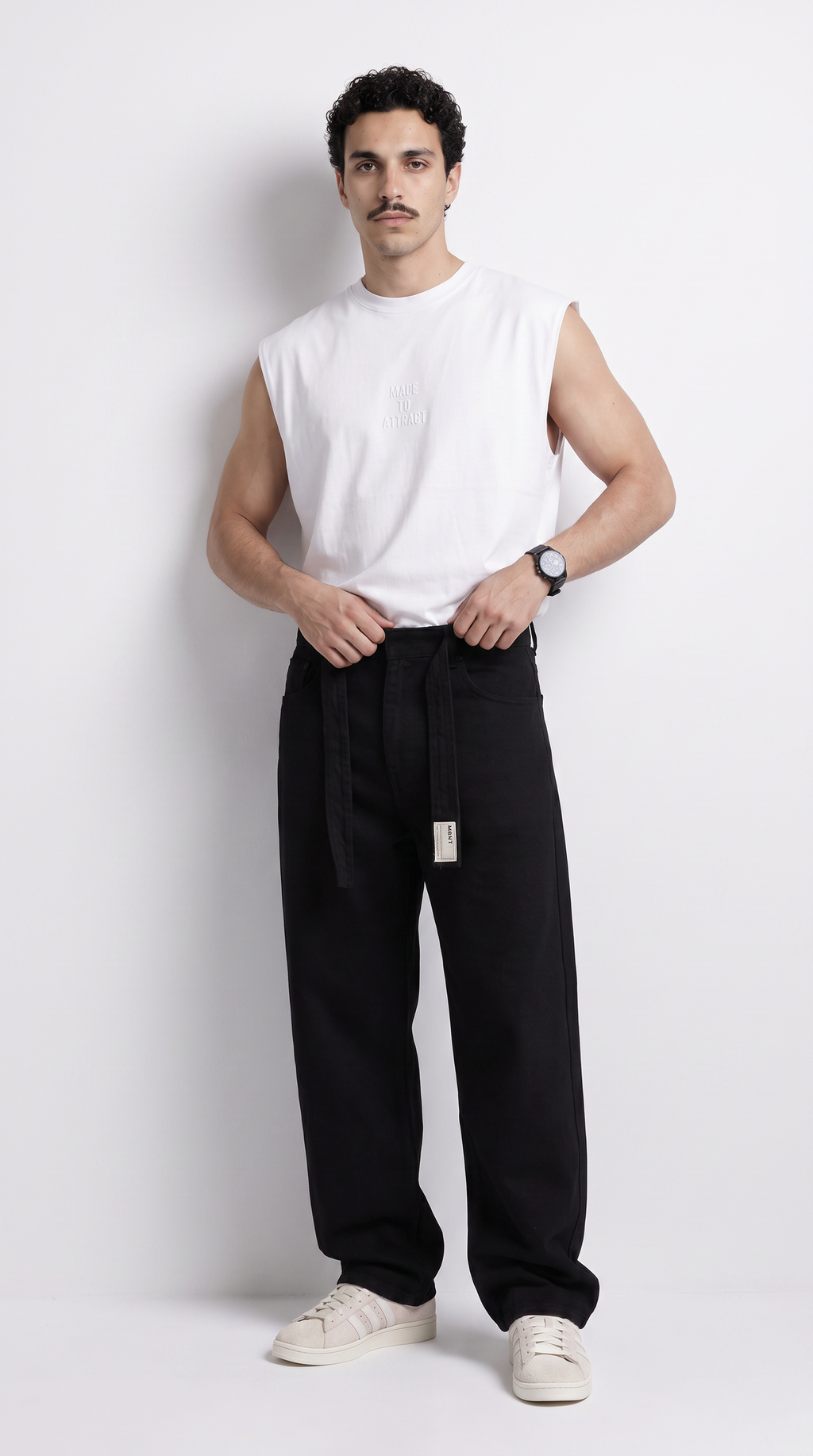 Cloud Sleeveless Tee — White