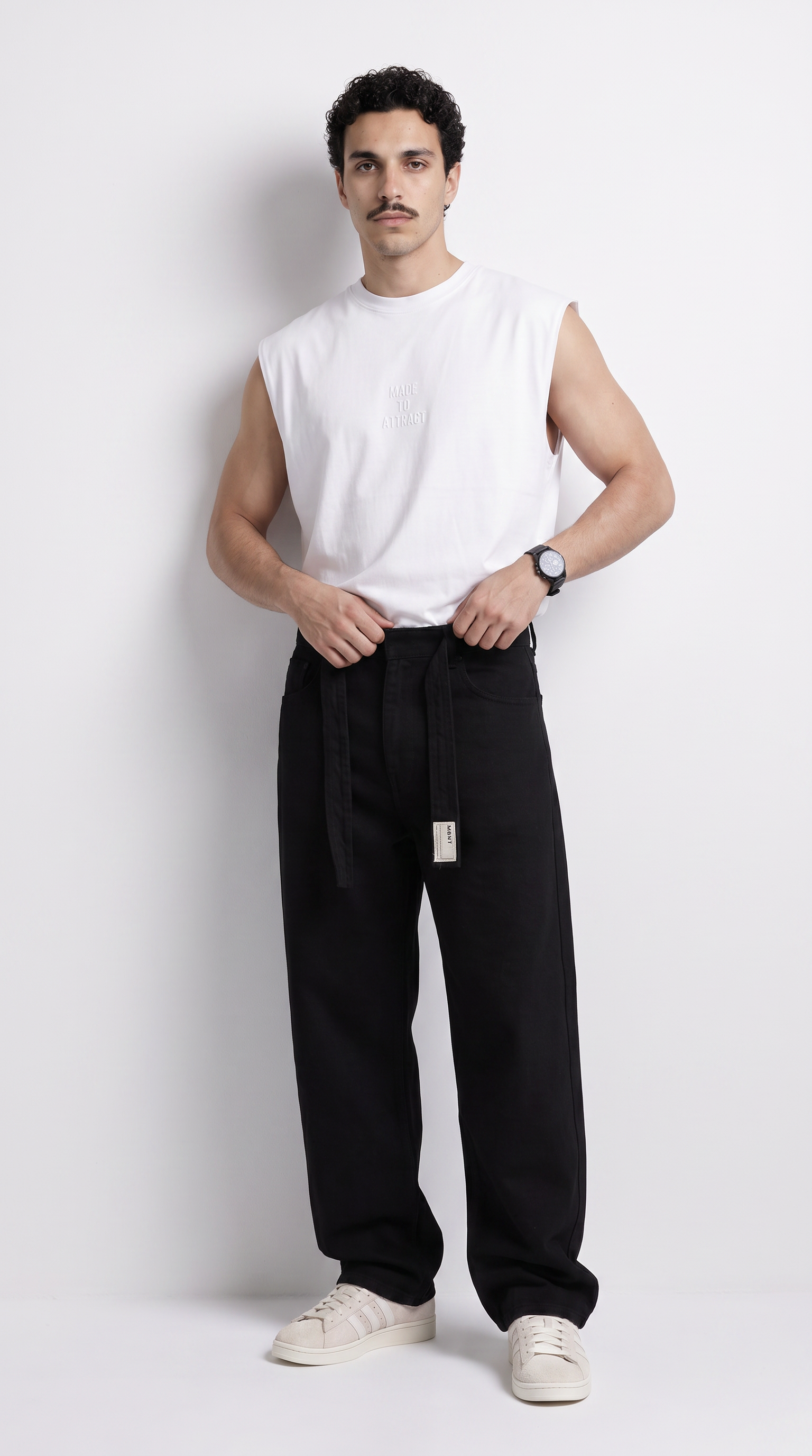 Cloud Sleeveless Tee — White