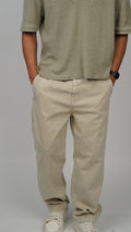 Canvas washed trousers