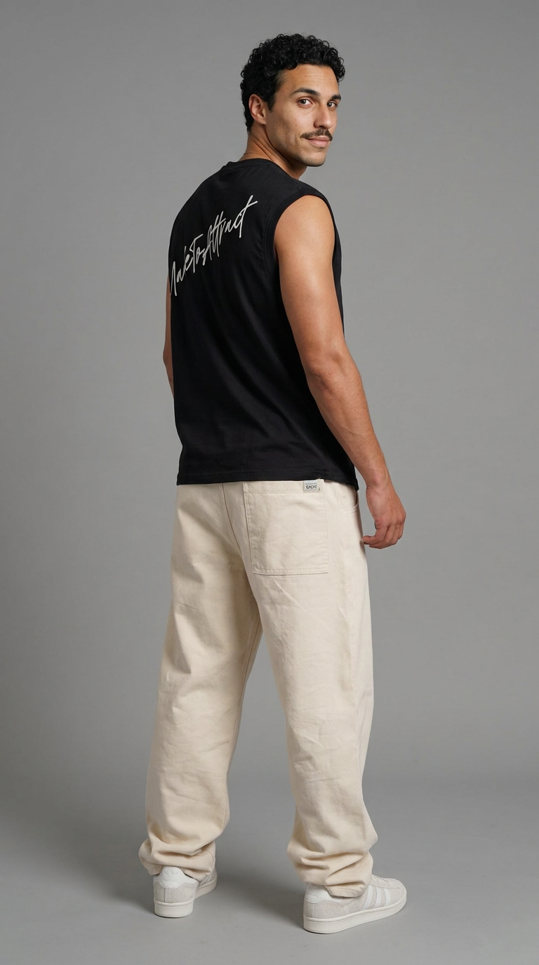 MGNT Lightweight Cotton Tank — Puff Print — Black