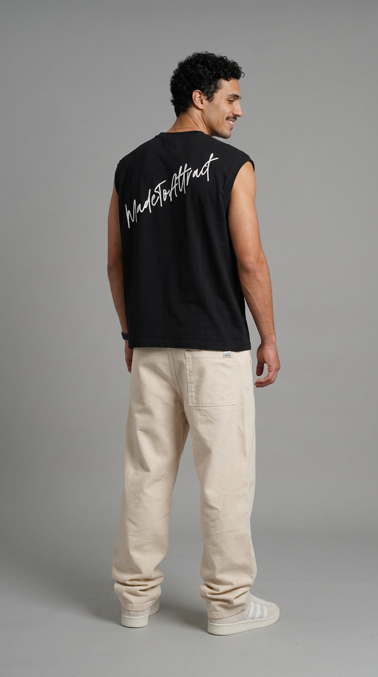 MGNT Lightweight Cotton Tank — Puff Print — Black