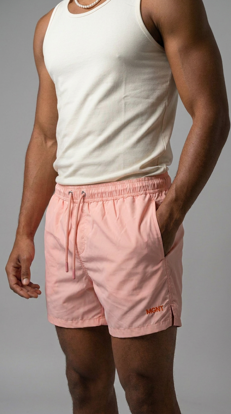 MGNT Signature Swim Shorts — Pink